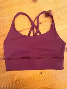 lulu- free to be longline bra- plum- size 4